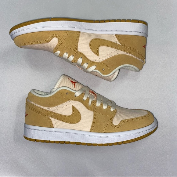 Nike Air Jordan 1 Low Women’s “Twine” Tan New 7 - Picture 2 of 5